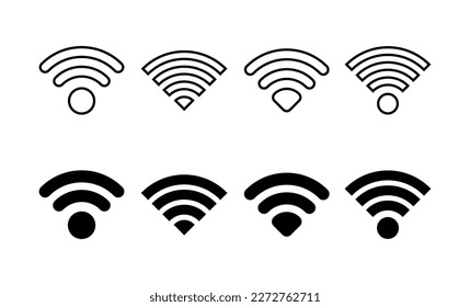 Wifi icon vector for web and mobile app. signal sign and symbol. Wireless  icon