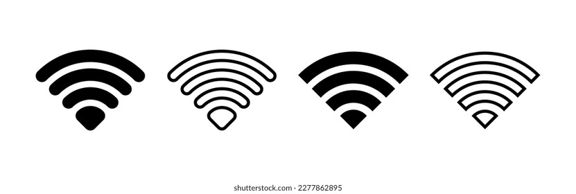 Wifi icon vector for web and mobile app. signal sign and symbol. Wireless  icon
