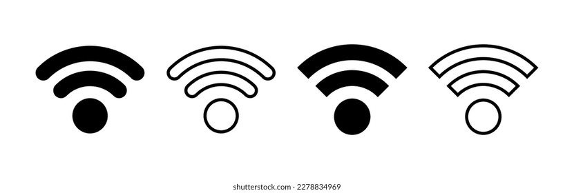 Wifi icon vector for web and mobile app. signal sign and symbol. Wireless  icon