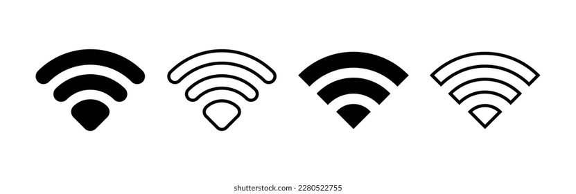 Wifi-Icon-Vektorgrafik für Web- und Mobile-App. Signalzeichen und -zeichen. Wireless-Symbol