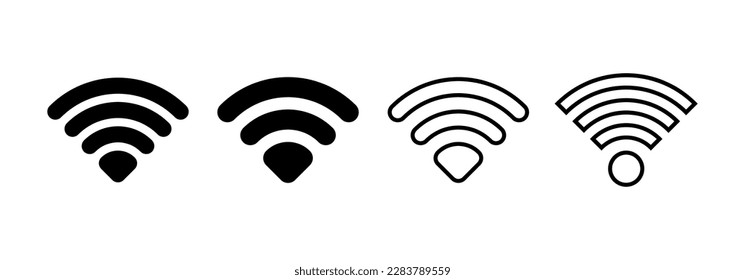 Wifi icon vector for web and mobile app. signal sign and symbol. Wireless  icon