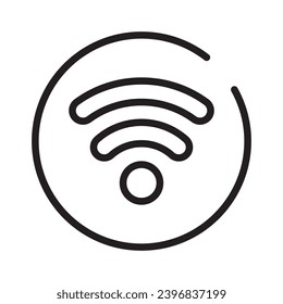 Wifi icon vector. Wireless connection, connectivity signal internet connection symbol