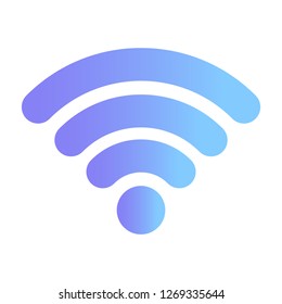 WIFI icon vector, Wireless internet Sign isolated on white background, Icon  with gradient for graphic and web design.