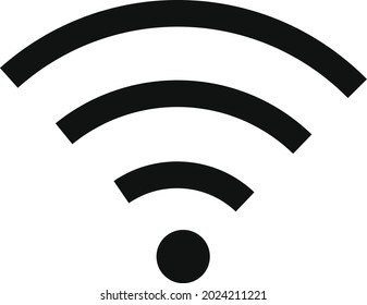 WIFI icon vector, wireless internet sign isolated on white background, flat style, vector illustration