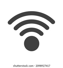 Vector de icono WIFI, signo de Internet inalámbrico aislado en fondo blanco, estilo plano, ilustración vectorial. Icono Wifi negro.