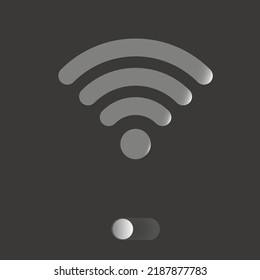WIFI icon vector, Wireless internet Sign isolated on black background, Icon with gradient for graphic and web design.