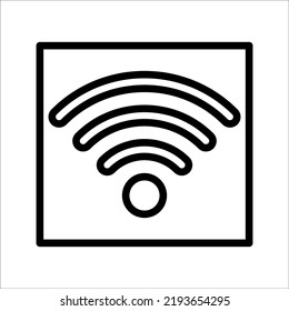 WIFI-Symbol, Vektorgrafik, Wireless-Internet-Zeichen einzeln auf weißem Hintergrund, flach, Vektorgrafik