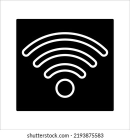 WIFI icon vector, wireless internet sign isolated on white background, flat style, vector illustration