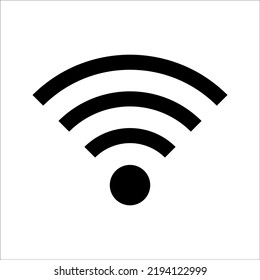 WIFI icon vector, wireless internet sign isolated on white background, flat style, vector illustration