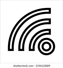 Vector de icono WIFI, signo de Internet inalámbrico aislado en fondo blanco, estilo plano, ilustración vectorial