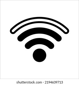 WIFI icon vector, wireless internet sign isolated on white background, flat style, vector illustration