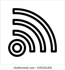 Vector de icono WIFI, signo de Internet inalámbrico aislado en fondo blanco, estilo plano, ilustración vectorial