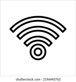 Vector de icono WIFI, signo de Internet inalámbrico aislado en fondo blanco, estilo plano, ilustración vectorial