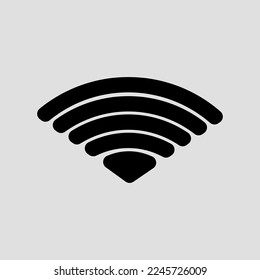 Vector de icono WIFI, signo de Internet inalámbrico aislado en fondo blanco, estilo plano, ilustración vectorial
