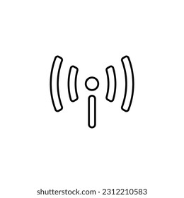 WIFI-Symbol, Vektorgrafik, Wireless-Internet-Zeichen einzeln auf weißem Hintergrund, flach, Vektorgrafik