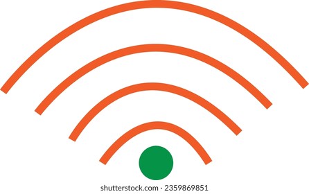 WIFI-Symbol, Vektorgrafik, Wireless-Internet-Zeichen einzeln auf weißem Hintergrund, flach, Vektorgrafik