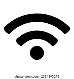 WIFI icon vector, wireless internet sign isolated on white background, flat style, vector illustration