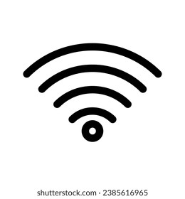 WIFI icon vector, wireless internet sign isolated on white background, flat style, vector illustration