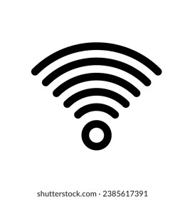 Vector de icono WIFI, signo de Internet inalámbrico aislado en fondo blanco, estilo plano, ilustración vectorial