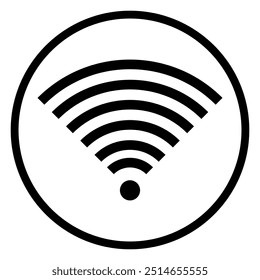 Vector de icono de Wifi, señal de Internet inalámbrico. Icono de señal Wifi. Símbolo de acceso remoto a Internet Vector Pro. Icono de conexión inalámbrica a Internet.