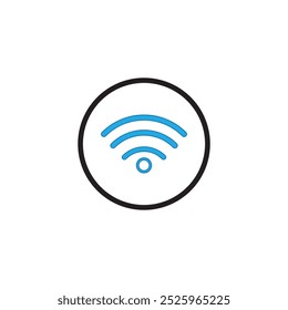 WIFI icon vector, wireless internet sign isolated on white background, flat style, vector illustration