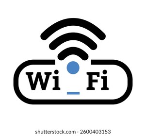 WIFI icon vector, wireless internet sign isolated on white background, flat style, vector illustration