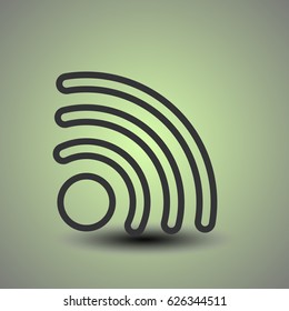 WIFI icon vector, Wireless internet Sign web design