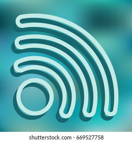 WIFI icon vector, Wireless internet Sign web design