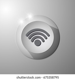 WIFI icon vector, Wireless internet Sign web design