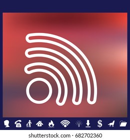 WIFI icon vector, Wireless internet Sign web design