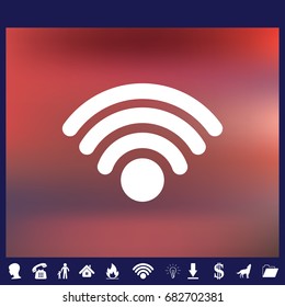 WIFI icon vector, Wireless internet Sign web design