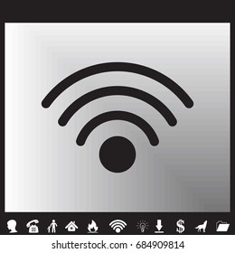 WIFI icon vector, Wireless internet Sign web design