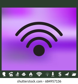 WIFI icon vector, Wireless internet Sign web design