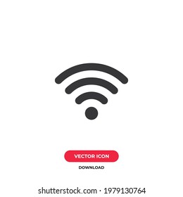 Wifi icon vector. Wireless sign