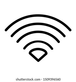 Wifi icon. web user interface element. vector line icon design. isolated on white background. vector  illustration