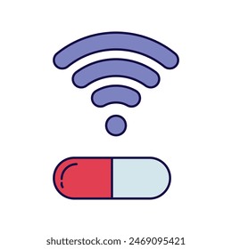 wifi icon with white background vector stock illustration