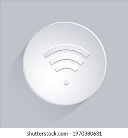 Wi-Fi icon, white color 3d vector icons for website.