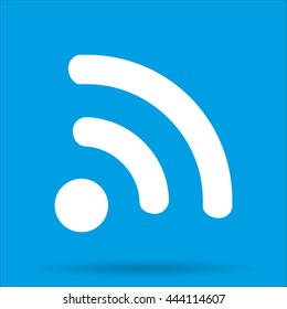 WI-FI icon wireless connection with shadow isolated on a blue background, vector illustration EPS10