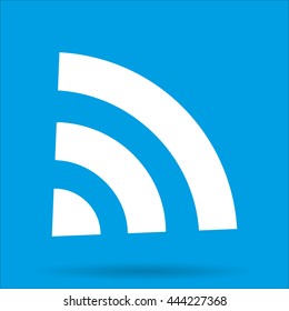 WI-FI icon wireless connection with shadow isolated on a blue background, vector illustration EPS10