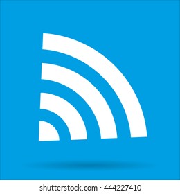 WI-FI icon wireless connection with shadow isolated on a blue background, vector illustration EPS10