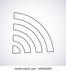 WI-FI icon wireless connection silhouette with shadow, shape isolated on a white background, vector illustration for web design