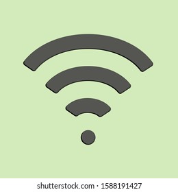 wifi icon. Wireless Fidelity is a wireless communication technology that uses radio waves to connect two or more devices to exchange information.