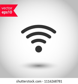 Wifi icon. Wireless internet connection icon. Wi-fi signal vector icon. Wifi network wave sign. EPS 10 vector flat sign.