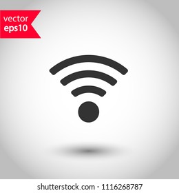 Wifi icon. Wireless internet connection icon. Wi-fi signal vector icon. Wifi network wave sign. EPS 10 vector flat sign.