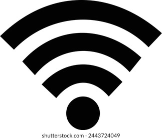 Wifi icon wireless internet signal element flat symbol for apps vector design