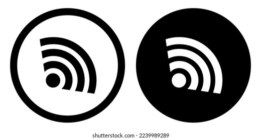 Wi-fi icon. Wireless internet. Vector clipart isolated on white background.