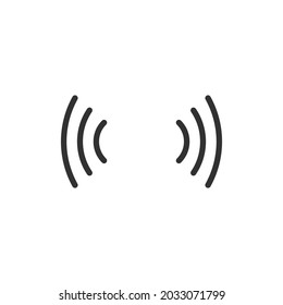 Wifi-Symbol. Wireless Wi-Fi Netzwerk-Schild. Internetsymbol. Lineares Kontursymbol. Stock-Vektorgrafik einzeln auf weißem Hintergrund.