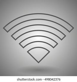 Wifi icon. Wireless wi-fi network sign. Internet symbol. Linear outline icon. Vector.