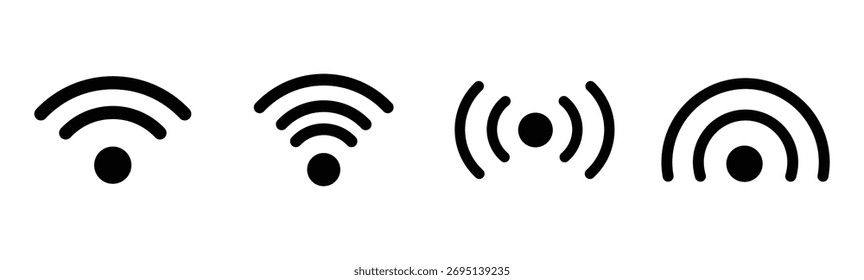 Icono de WIFI, Vector de diseño de símbolo de red inalámbrica.