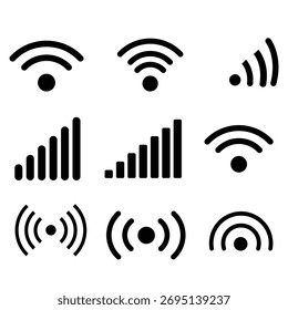 Icono de WIFI, Vector de diseño de símbolo de red inalámbrica.